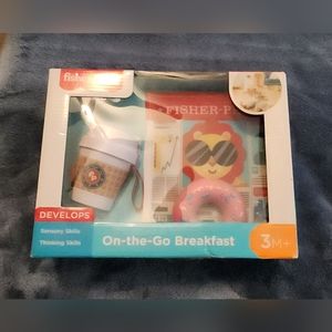 Infant Rattle Donut Coffee On The Go Breakfast 3 Months and up Fisher Price. NEW